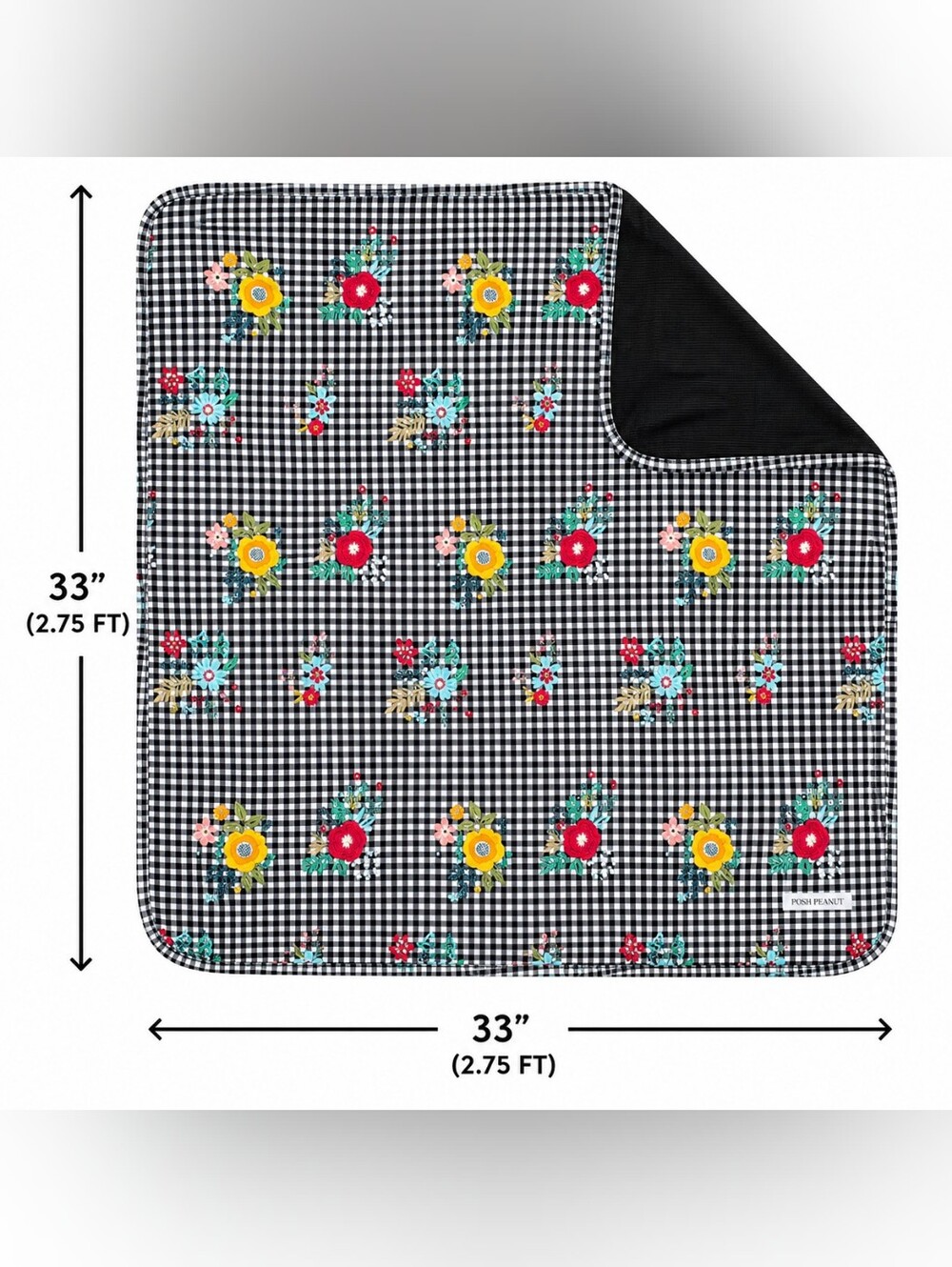 OG POSH PEANUT REVERSIBLE PATOO Floral Gingham